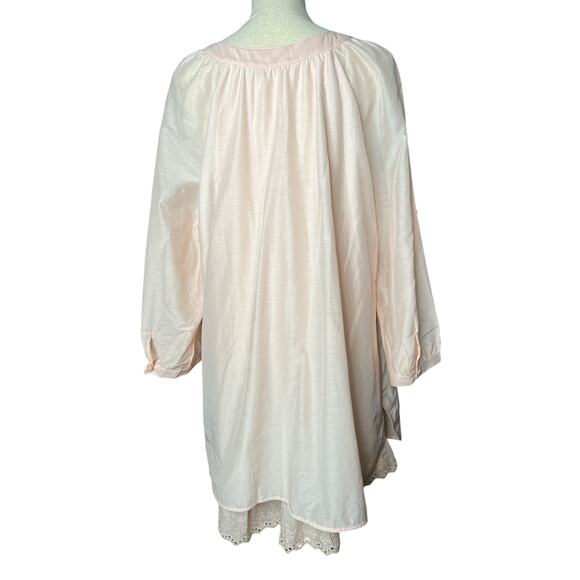 NEW Soft Surroundings Tunic in Pink w/Sheer Overlay Linings Lace Hem Size 1X - Picture 5 of 8